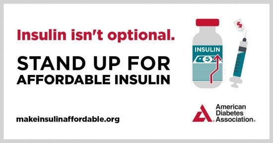 Stand up for affordable insulin poster