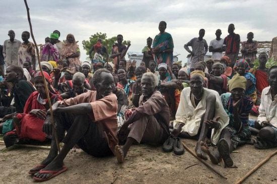 Image of displaced South Sudanese 