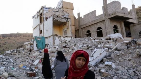 Destruction in Yemen.