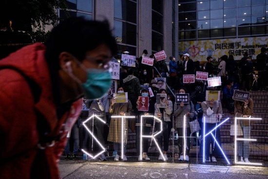 Photo of a group of protestors