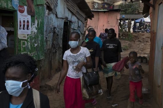 The Kibera slum in Nairobi, Kenya, during COVID-19. Physical (social) distancing will not be easy