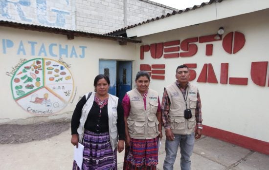 Community health defenders in San Cristóbal Totonicapán, Guatemala. 