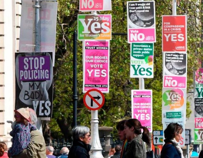 Ireland Abortion Referendum Signs