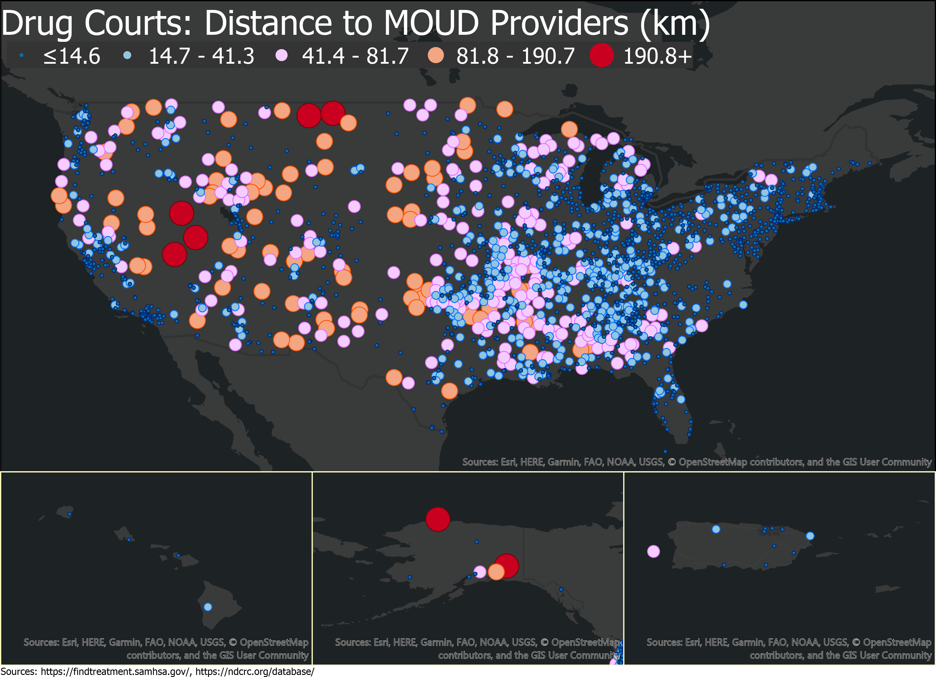 Distance to MOUD Providers