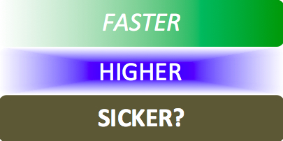 Faster, higher, sicker? graphic