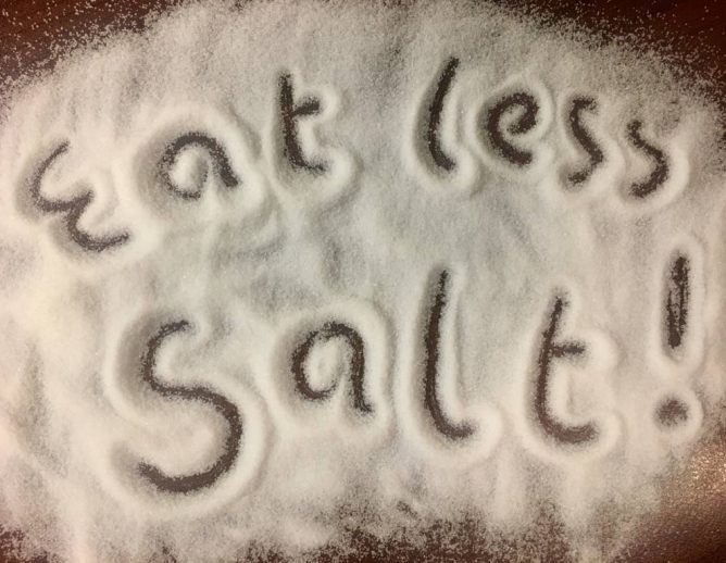 Eat less salt graphic