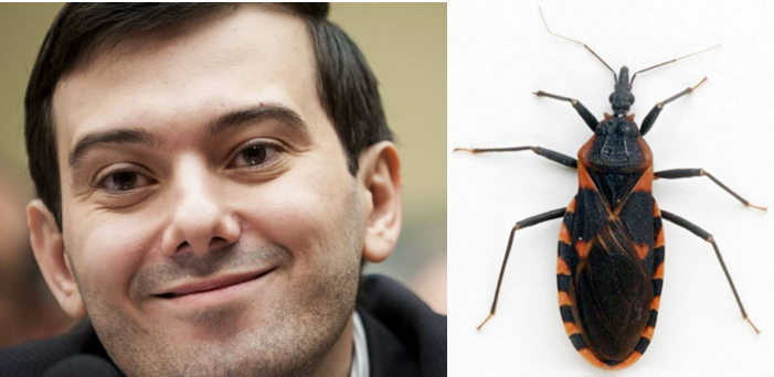 A photo of Martin Shkreli and kissing bug