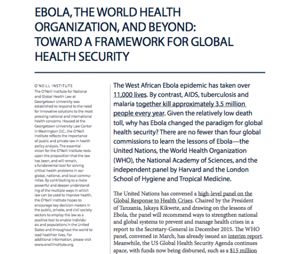 Ebola Briefing paper screenshot