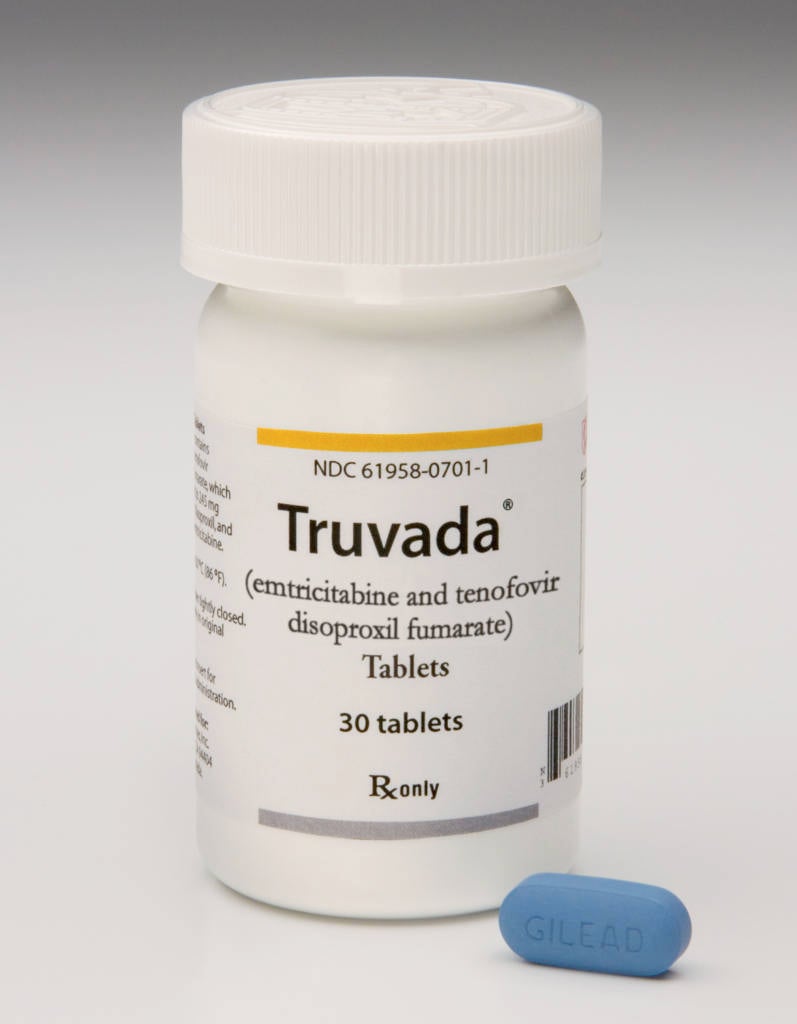 Bottle of Truvada Medication