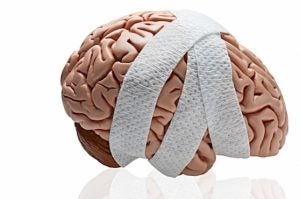 Image of a brain wrapped in bandages