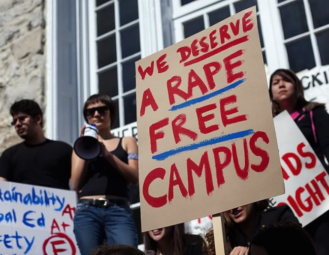 College Protest against Rape Image