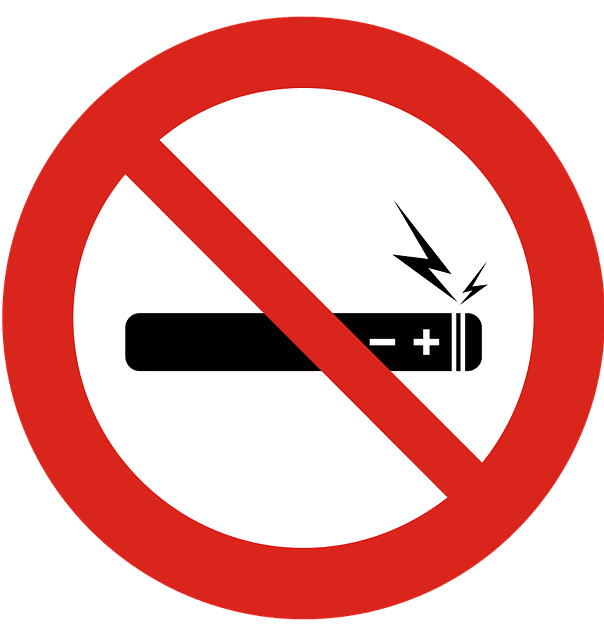 No e-cigarettes sign