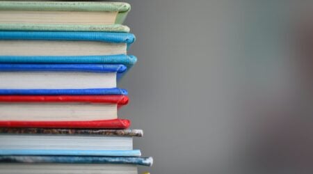 shallow focus photography of books