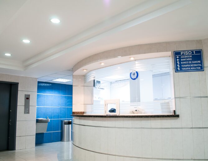 Stock imagery of hospital reception