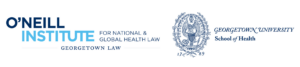 Logos of the O'Neill Institute and Georgetown University School of Health