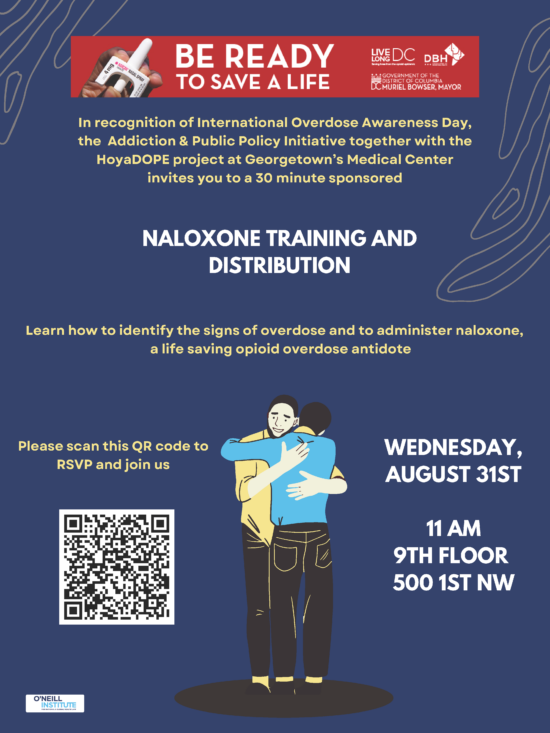 Flyer for August 31, 2022 Naloxone training