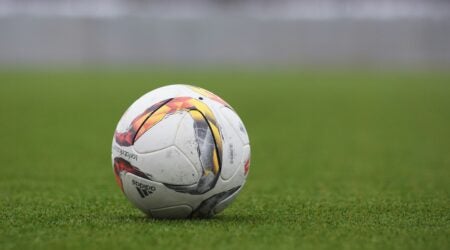 Soccer ball on field