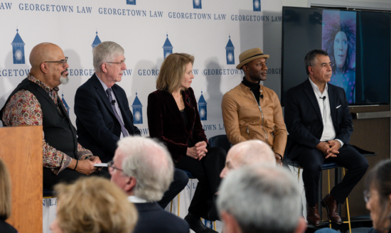 Attacks on Health Care: Protecting Humanity During Times of Crisis session featuring Saman Zia-Zarifi, Professor Jeffrey S. Crowley, S. Mona Sinha, and Professor Michele Bratcher Goodwin