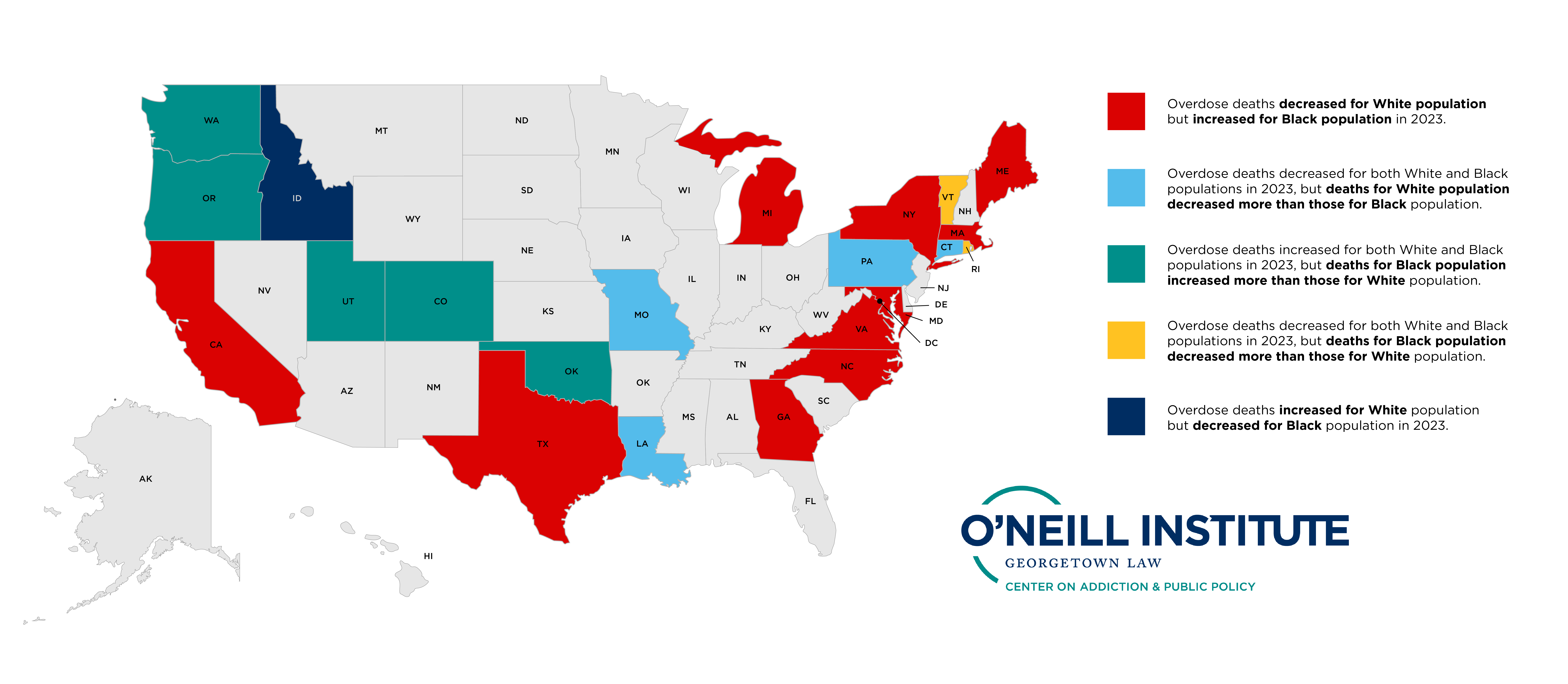 Map of 2022-23 state overdose data