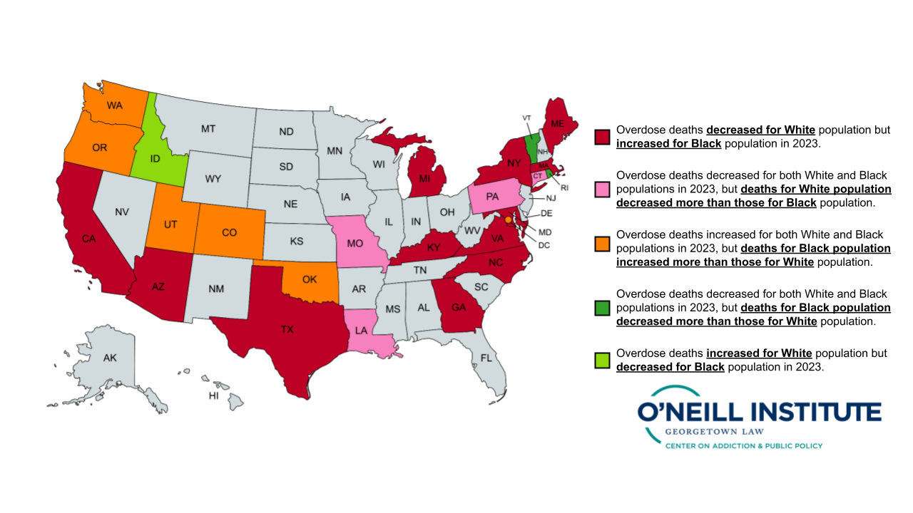 Map of 2022-23 state overdose data