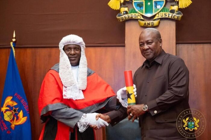 Dr. Bedima Duut pictured with President John Dramani Mahama